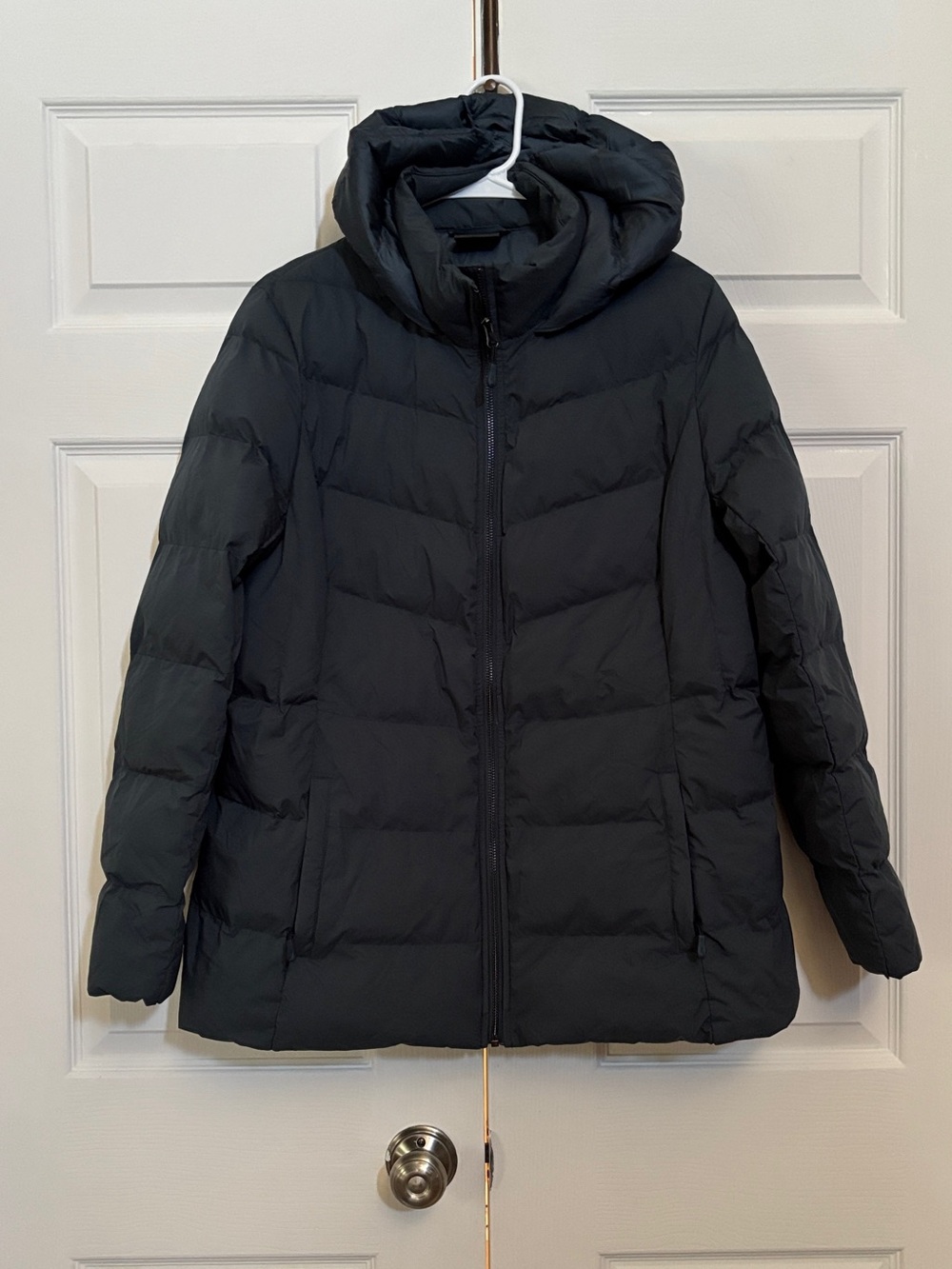 32 Degrees Heat Women’s L Dark Sage GreenHooded Puffer Jacket Insulated Full Zi